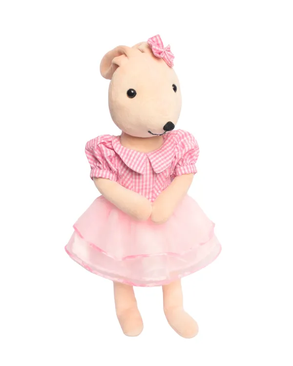 Soft_Toy_Plush_Doll_-_Pink_Checkered_Dress_|_Soft_Plush_Toy_For_Kids_
