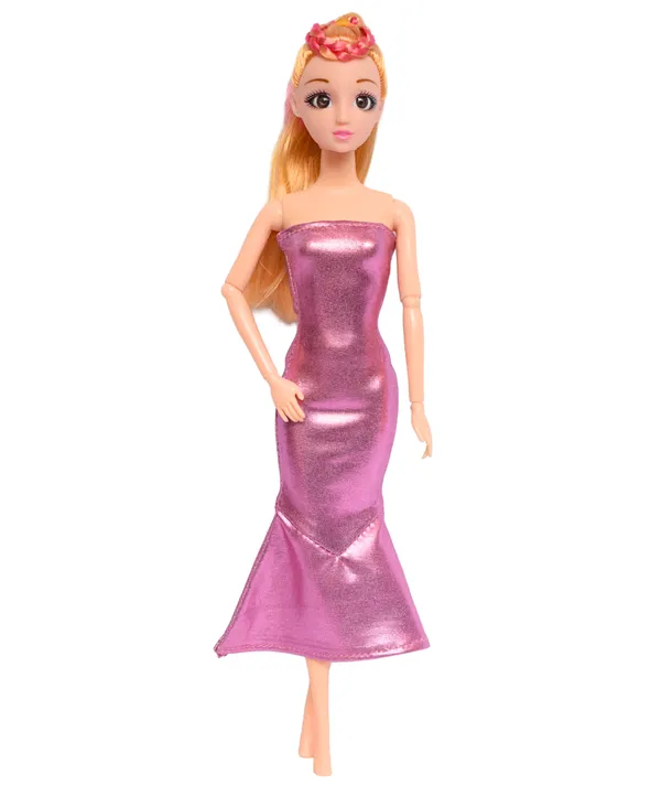 28_CM_Fashion_Doll_–_Long_Hair_&_Shimmery_Purple_Dress_for_Kids