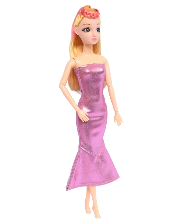 28_CM_Fashion_Doll_–_Long_Hair_&_Shimmery_Purple_Dress_for_Kids