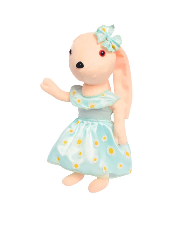 Soft_Plush_Doll_for_Kids_-_Soft_Body_-_Soft_Toy_-_Mint_Floral_Dress_With_Bow
