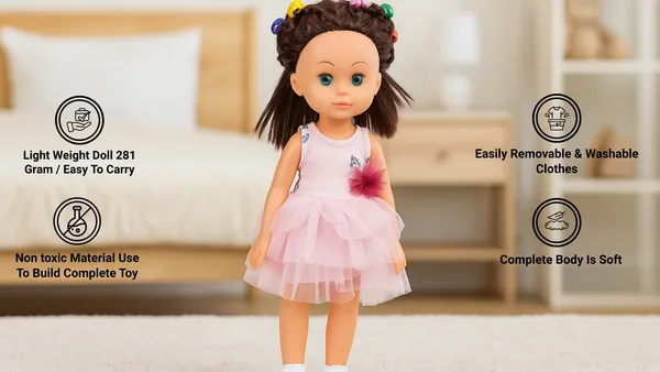 Real_Look_Fashion_Doll_–_Pink_Floral_Party_Dress_for_Kids_|_Fashion_Doll_for_Girls_33_cm_Tall