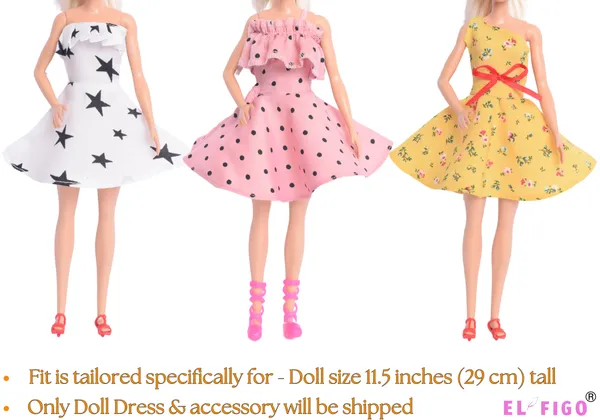 Doll_Dresses_for_28–31_CM_Dolls_–_Set_of_3_Doll_Clothes_&_Outfits_|_Doll_Not_Included