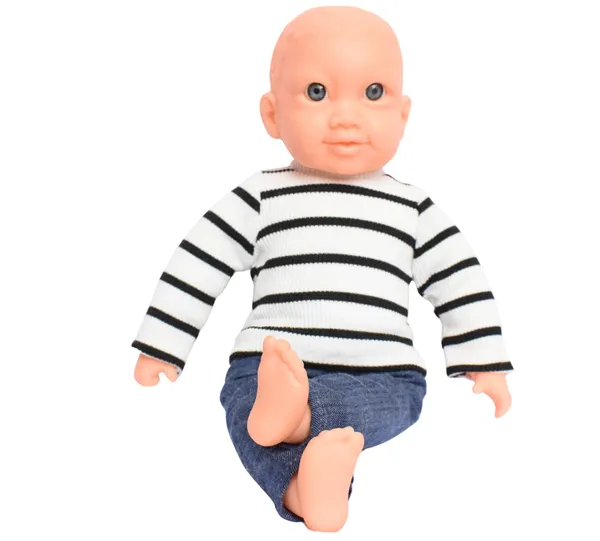 Soft_Baby_Doll_With_Striped_Top_And_Denim_Pants_35_Cm_Doll_Toy