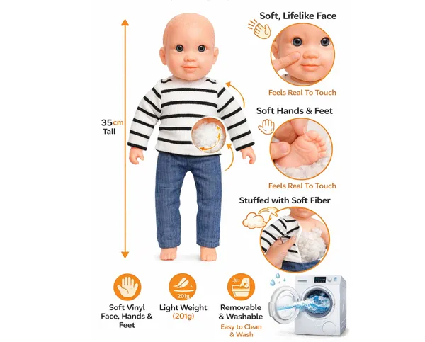Soft_Baby_Doll_With_Striped_Top_And_Denim_Pants_35_Cm_Doll_Toy