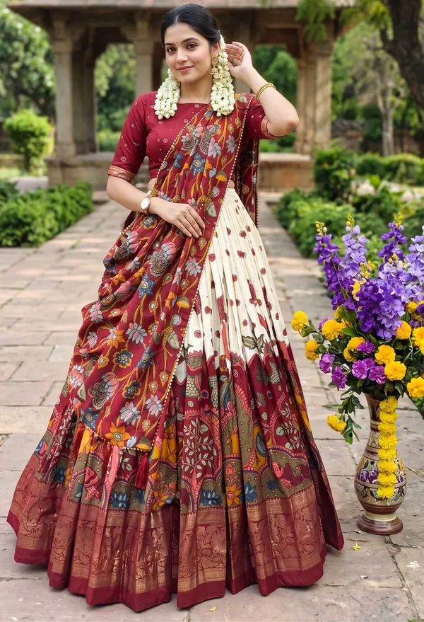 Designer_White_&_Cream_Floral_Printed_Lehenga_Choli_Set_with_Ethnic_Printed_Dupatta