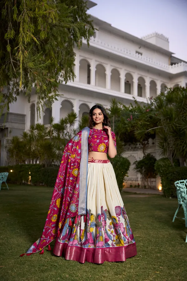 Designer_Wine_Pink_Floral_Printed_Lehenga_Choli_Set_with_White_Flared_Skirt_&_Printed_Dupatta