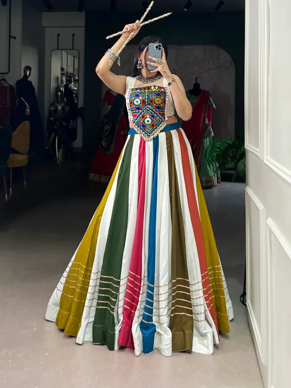Elegant_Multicolour_Vertical_Striped_Lehenga_Choli_Set_with_Traditional_Embroidered_Blouse_&_Golden_Lace_Detailing