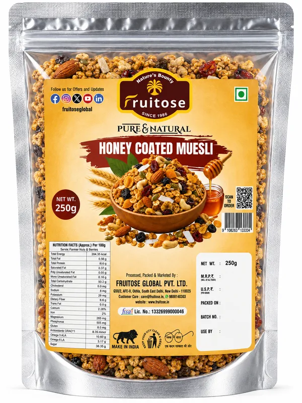 Start_your_day_with_the_delicious_crunch_of_Fruitose_Honey_Coated_Muesli,_a_wholesome_blend_of_crunchy_cereal,_nuts,_seeds_and_dried_fruits,_lightly_coated_with_honey_for_a_naturally_sweet_and_satisfying_taste._Packed_with_a_variety_of_textures_and_flavours,_it_makes_a_convenient_breakfast_or_anytime_snack._Enjoy_it_with_milk,_yogurt,_smoothies,_or_simply_straight_from_the_pack.