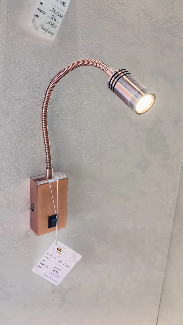 Metal_Modern_Rose_Gold_Flexible_Gooseneck_LED_Wall_Light