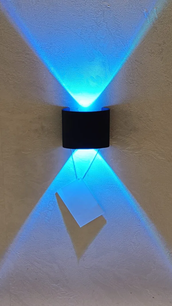 Aluminum_Modern_Black_Blue_Dual_Beam_LED_Wall_Sconce