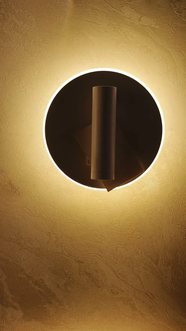 Aluminum_Modern_Backlit_Black_LED_Wall_Sconce_Cylindrical_Shade