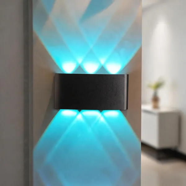 Aluminum_Modern_Black_Cyan_Bidirectional_LED_Wall_Light