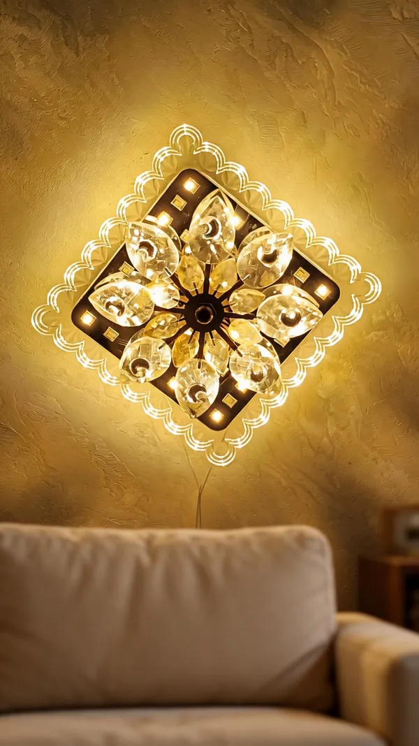 Crystal_Metal_Ornate_Gold_Floral_Diamond_LED_Wall_Light