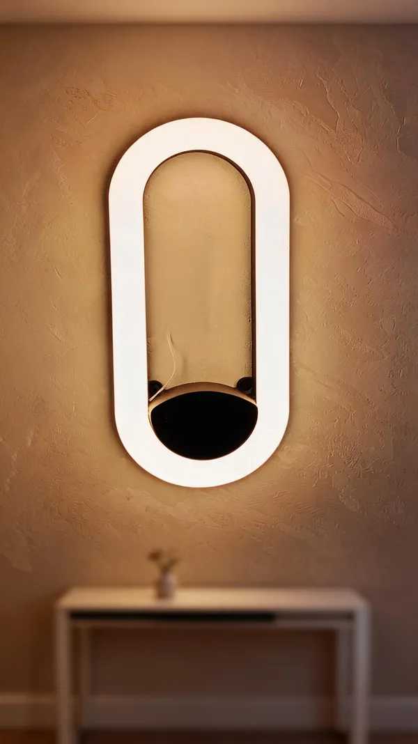 Glass_Modern_Oval_Arch_White_LED_Wall_Light