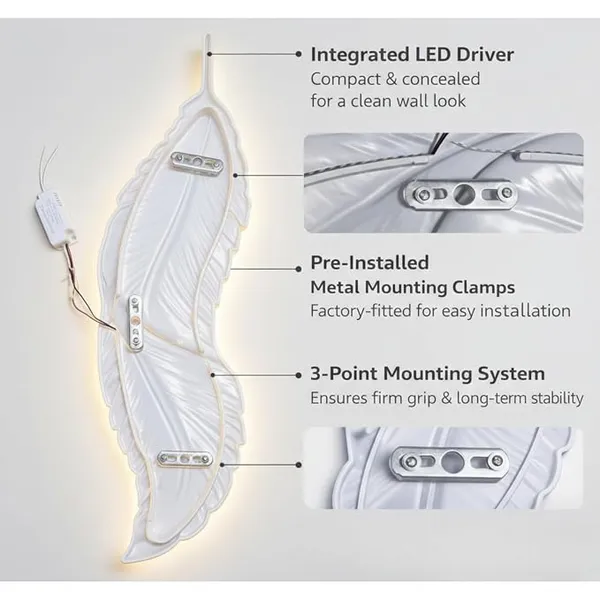 Decorative_Feather_LED_Wall_Lights_