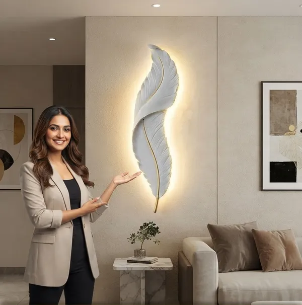 Decorative_Feather_LED_Wall_Lights_