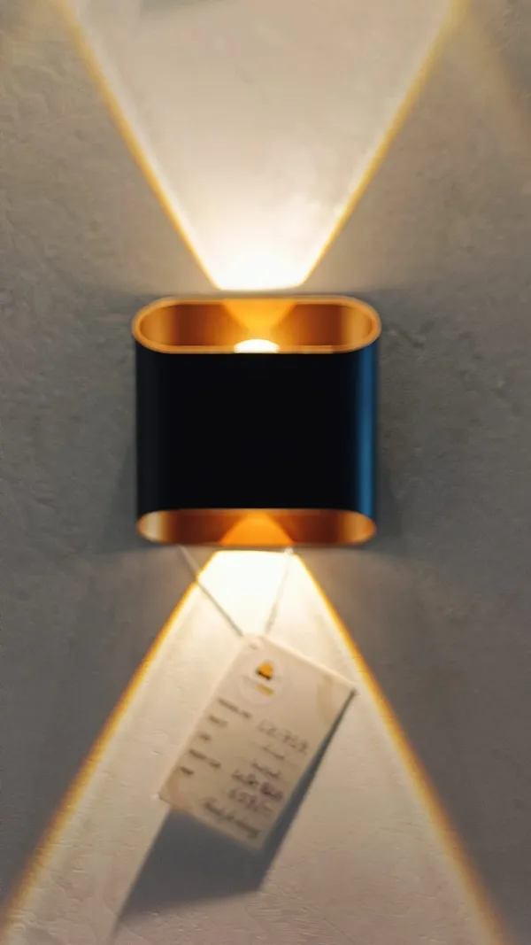 Modern_Indoor_and_Outdoor_1_LED_Both_Side_Aluminum_Black_and_Orange_Body_LED_Wall_Light