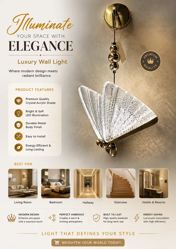 Metal_Glass_Decorative_Fan_Shaped_Gold_LED_Wall_Light