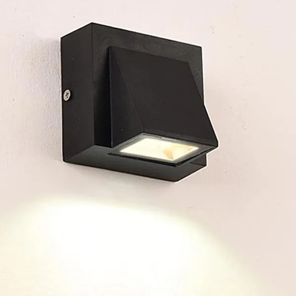 Aluminum_Modern_Square_Black_LED_Wall_Light_Single_Side