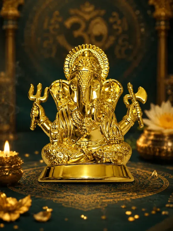 Gold_Brass_Premium_And_Elegant_Ganesh_Idol_For_Home