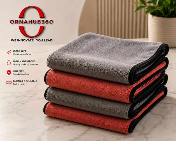 ORNAHUB360_|_Pack_of_4_|_600GSM_|__Premium_Reversible_Microfiber_Cleaning_Cloth__|_40x40_cm_|_Multicolor