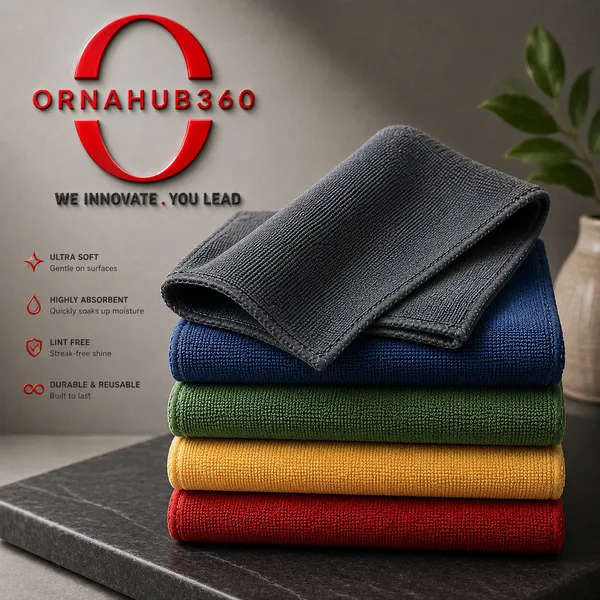 ORNAHUB360_|__FREE__-_PREMIUM_MICROFBRE_CLOTH_350__GSM__5__With__MULTIPURPOSE_CLEANING_BRUSH