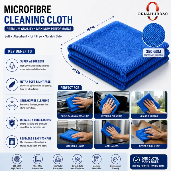 ORNAHUB360_|__FREE__-_PREMIUM_MICROFBRE_CLOTH_350__GSM__5__With__MULTIPURPOSE_CLEANING_BRUSH