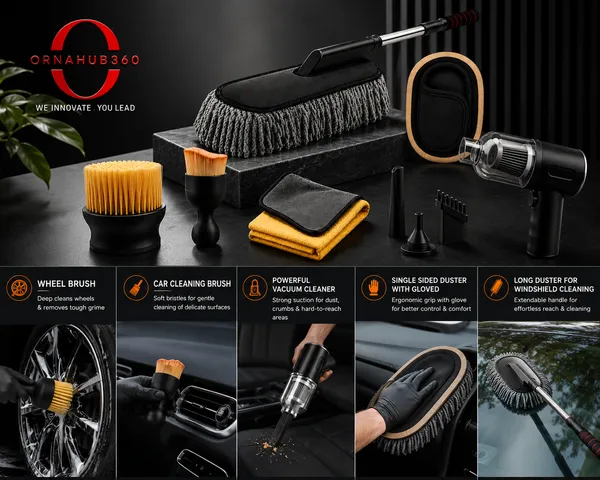 ORNAHUB360_|___Premium_Car_Cleaning_Kit__|_Combo_of_7_Pcs.