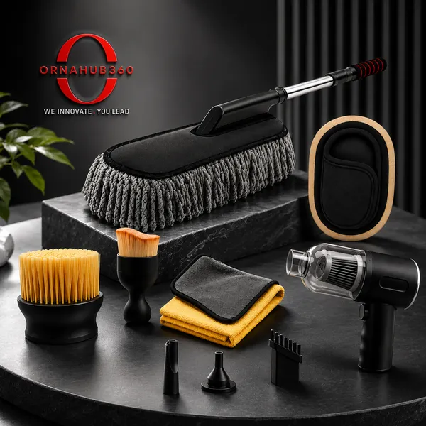 ORNAHUB360_|___Premium_Car_Cleaning_Kit__|_Combo_of_7_Pcs.