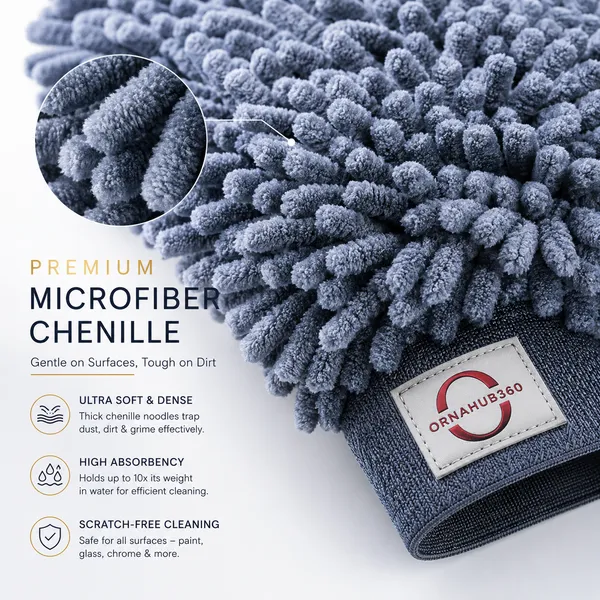 ORNAHUB360_|_Pack_of_2_|_2500_GSM|_Premium_Plush_Microfiber_Car_Household_Wash_Mitt
