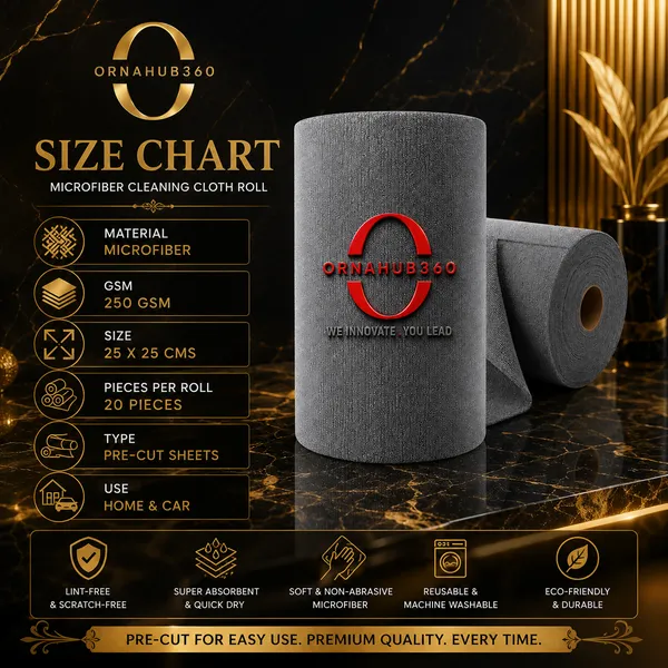 ORNAHUB360_|20_Rolls_|_250_GSM_|__Microfiber_Cleaning_Cloth__Roll_|Washable_Up_to_4000_Uses