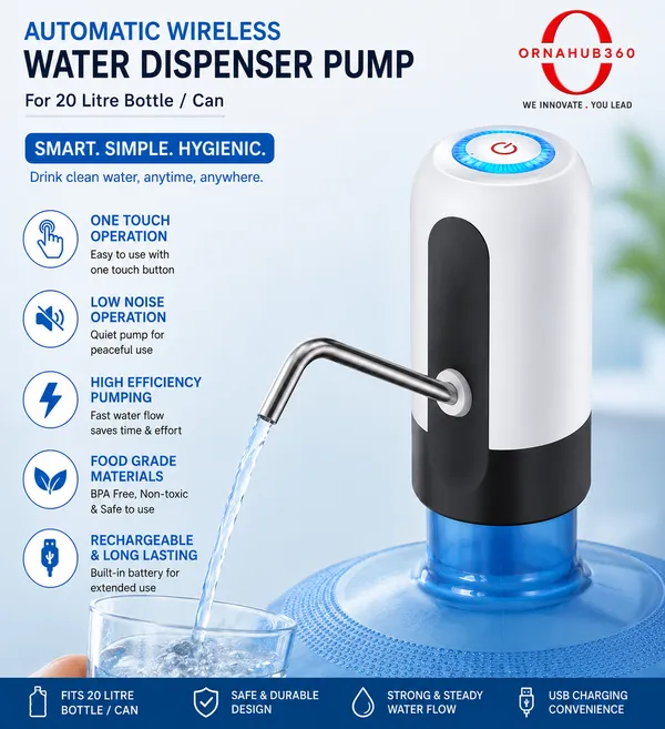 ORNAHUB360_|_20L_|__Automatic_Wireless_Water_Can_Dispenser_Pump_for__Water_Bottles_|_USB_Rechargeable
