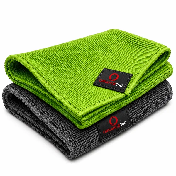 ORNAHUB360_|_Pack_of_2_|_350_GSM|__Microfiber_Cleaning_Cloth__(Multicolor),_40x40_cm,_350_GSM