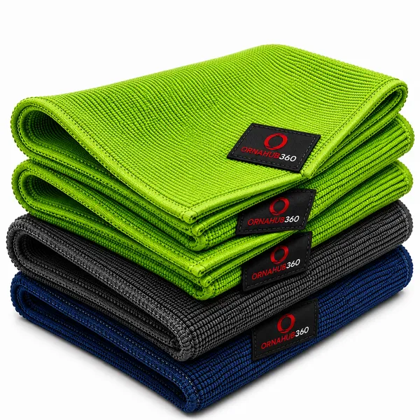 ORNAHUB360_|_Pack_of_4_|_350_GSM_|__Microfiber_Cleaning_Cloth_(multicolor),_40x40_cm