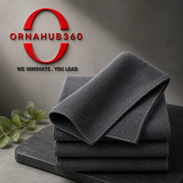 ORNAHUB360_|_Pack_of_4_|_350_GSM_|__Microfiber_Cleaning_Cloth_(multicolor),_40x40_cm