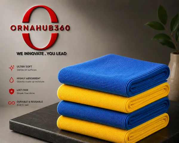 ORNAHUB360_|_Pack_of_4_|__280_GSM_|_Microfiber_Cloth_–__|_40x40_cm__|_Multicolor