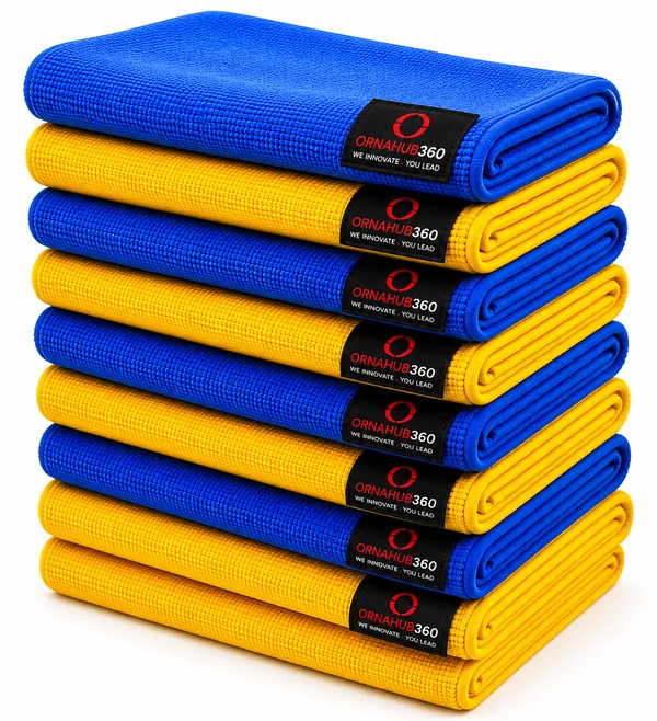 ORNAHUB360_|_Pack_of_8_|_280GSM_|_Premium_Microfiber_Cleaning_Cloth__|_40x40_cm_|_Multicolor