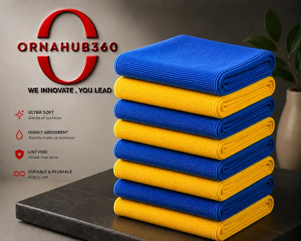 ORNAHUB360_|_Pack_of_8_|_280GSM_|_Premium_Microfiber_Cleaning_Cloth__|_40x40_cm_|_Multicolor