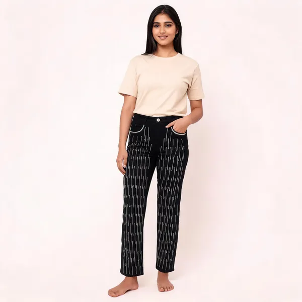 Black_Denim_Straight_Fit_Embellished_Trousers_For_Women
