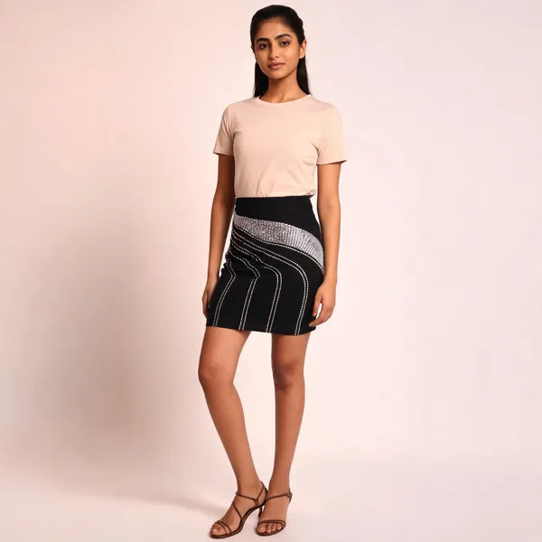 Black_Lycra_Blend_Embellished_Bodycon_Skirt_For_Women