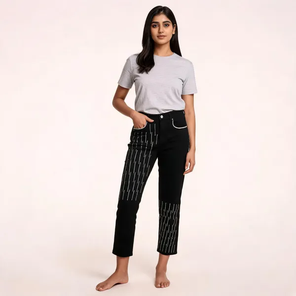 Black_Denim_Straight_Fit_Embellished_Trousers_For_Women