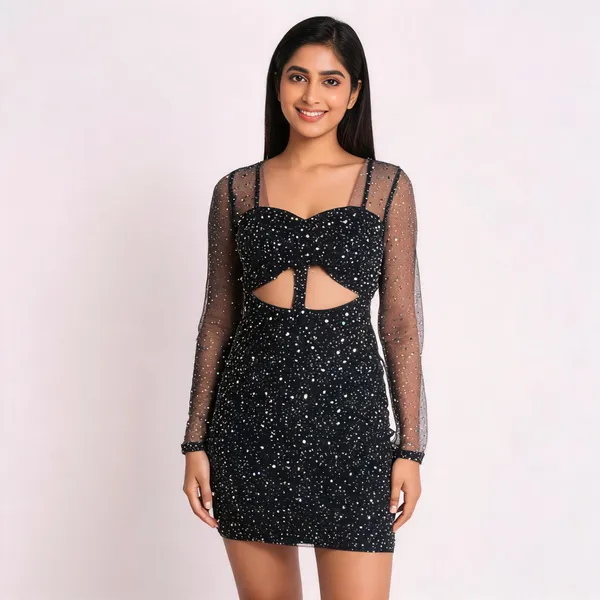 Black_Net_Cutout_Bodycon_Dress_For_Women