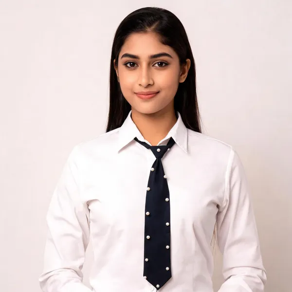 Black_Polycotton_Pearl_Embellished_Tie_For_Women