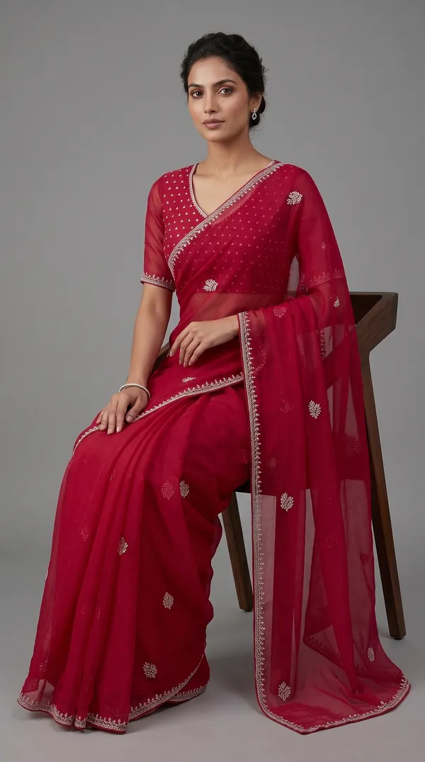 soma_Crimson_Red_Saree_With_Floral_Zari_Butti_And_Rich_Woven_Pallu