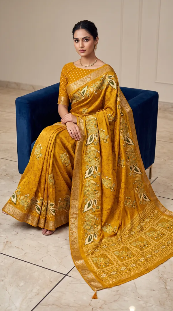 soma_Golden_Yellow__Jacquard_Woven_Saree_With_Traditional_Zari_Borders