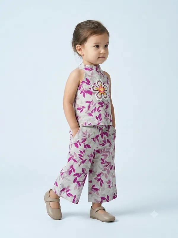 Pink_Linen_Sleeveless_Co-Ord_Set_For_Baby_Girls