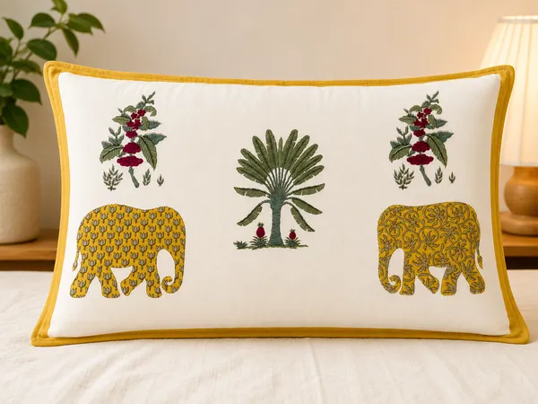 Elephant_Handblock_Bedsheet