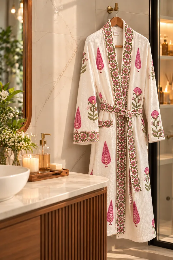 Floral_Soft_Breathable_Women_Bathrobe
