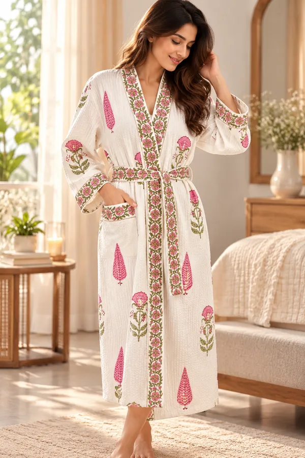 Floral_Soft_Breathable_Women_Bathrobe