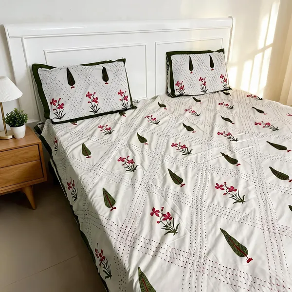 Vintage_Kantha_Gudri_Stitch_Premium_Cotton_Bedsheet_With_Pillow_Cover_Set